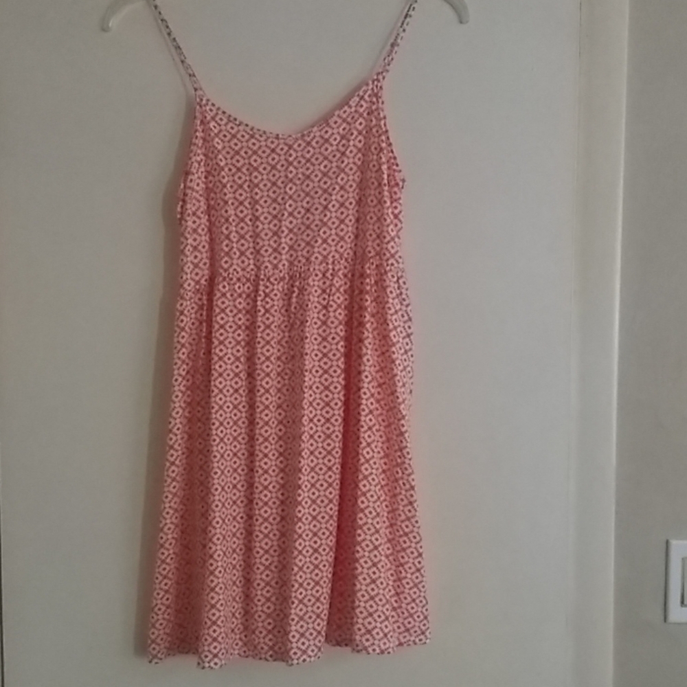 Old Navy Cute Orange/White Spaghetti Strap Dress.